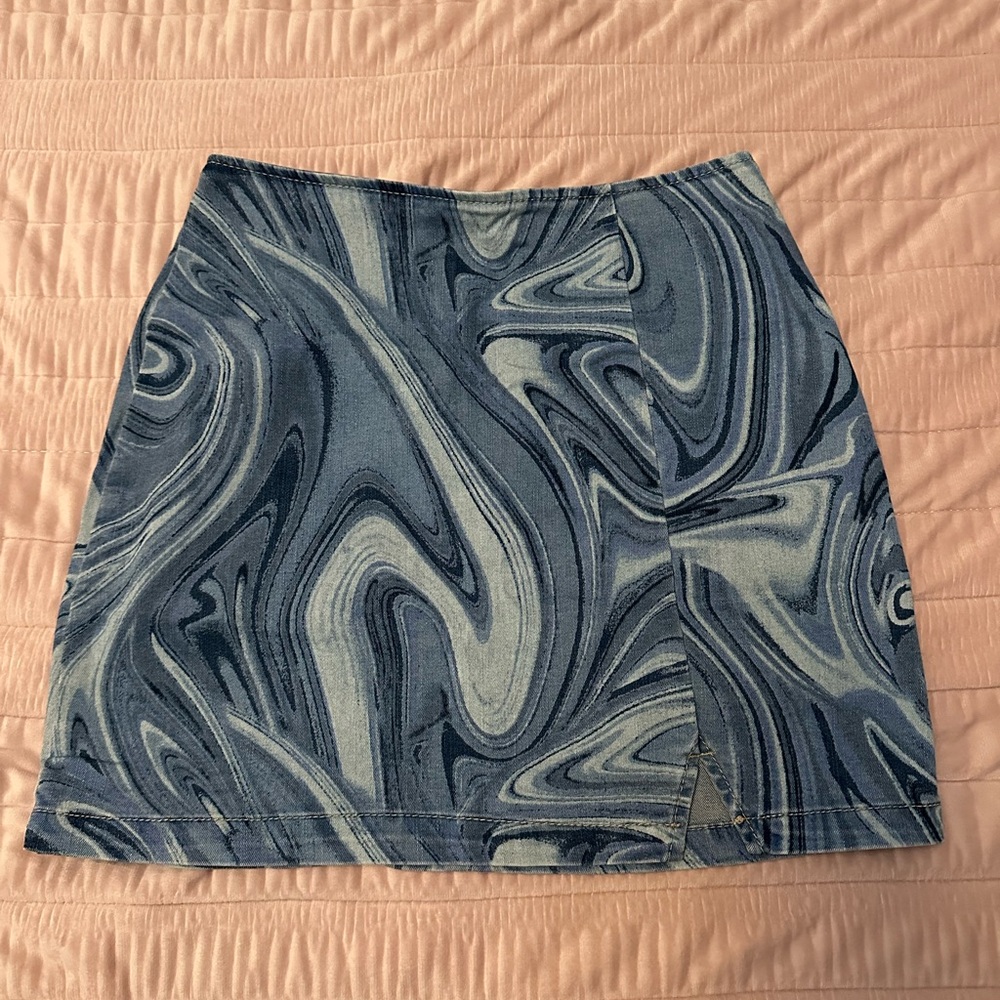 Wild Fable Swirl Pattern Mini Skirt